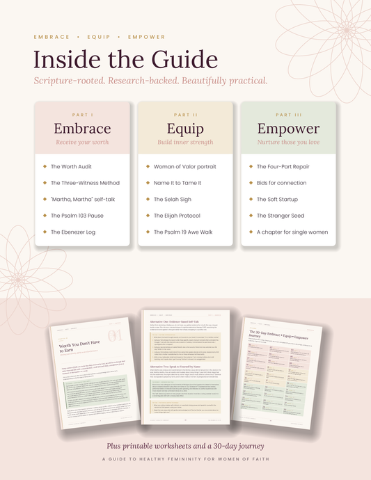Embrace. Equip. Empower. - A Guide to Healthy Femininity (For Women of Faith)