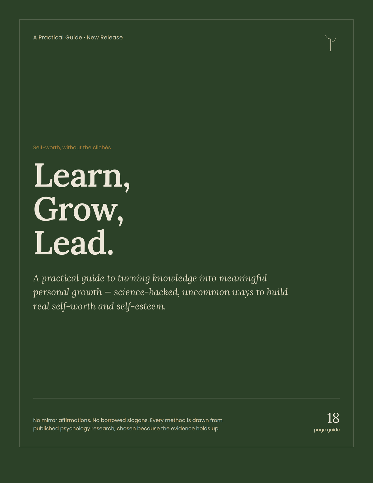 Learn, Grow, Lead - A Guide to Self-Worth and Personal Growth