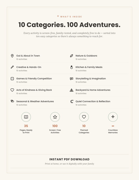 Unplug. Explore. Create. - 100 Screen-Free Activities for Families