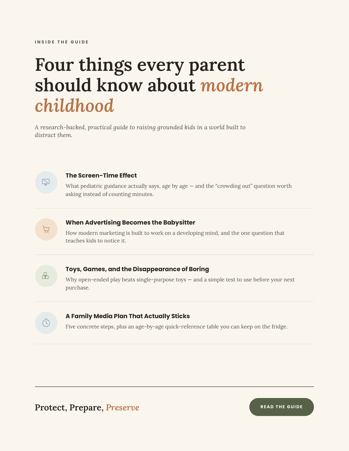 Protect, Prepare, Preserve - Helping Children Hold Onto Their Innocence While Growing Up in a Complicated World